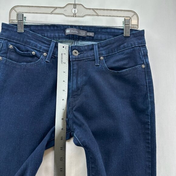 Levi's Jeans Womens 10/30 Slight Curve Classic Rise Straight Dark Washed Blue - Picture 11 of 12